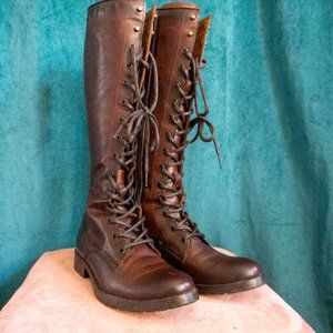 Frye Melissa Tall Lace Up Riding Boots size 7.5